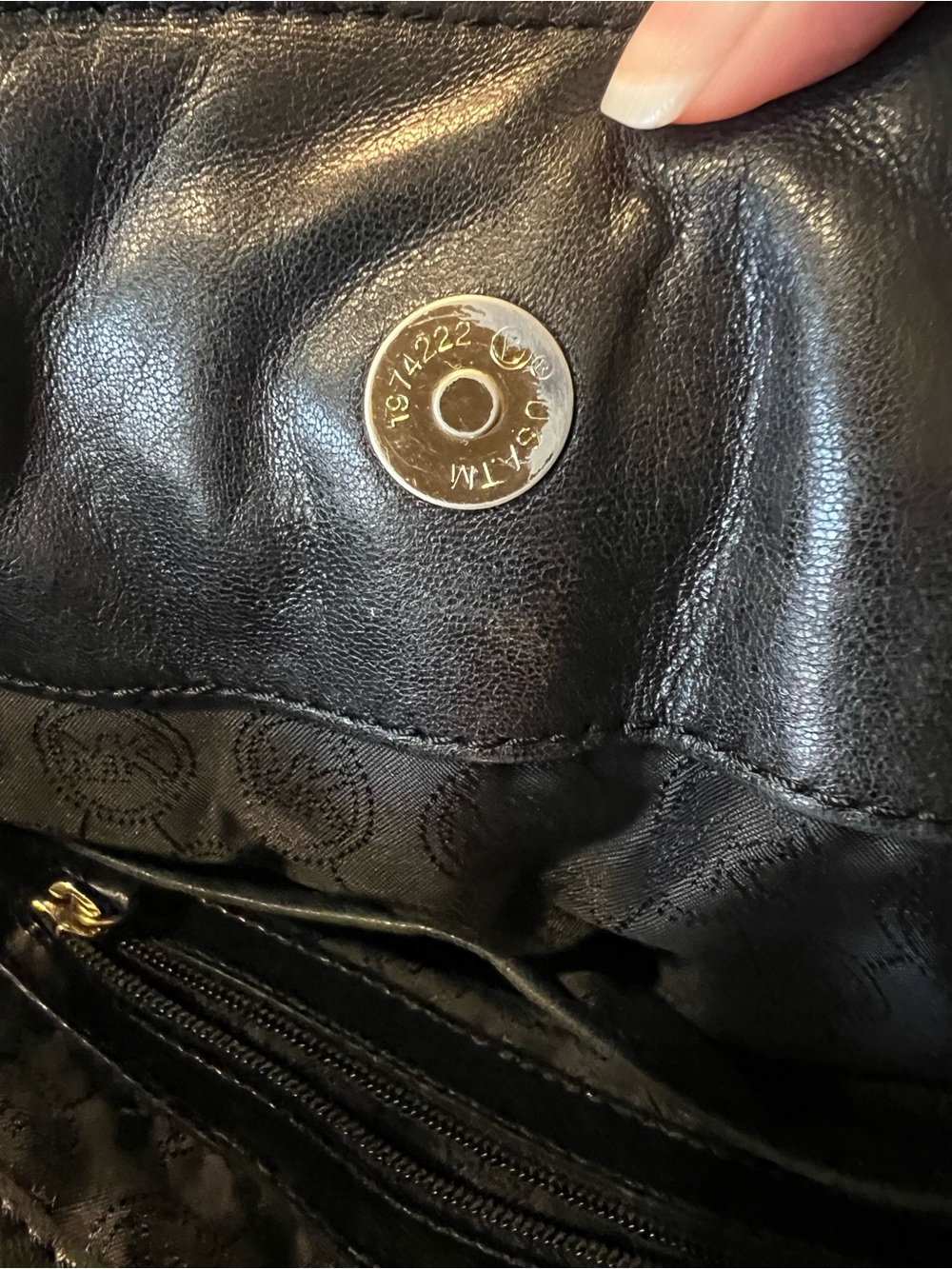Michael Kors Black Hamilton Studded Quilted Leather Tote with Gold Hardware - Picture 6 of 12